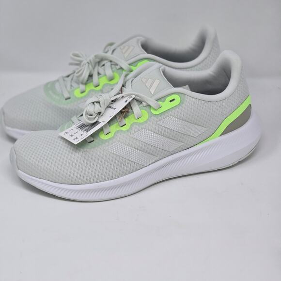 Adidas Running Shoe Runfalcon 3.0 - Zero Metallic/Green Spark Women Size 9.5 - Picture 2 of 10
